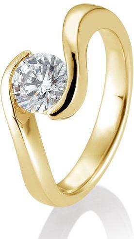 Breuning Ring Schwung 0,80-1,50 ct. (53, 750/18 K Gold)
