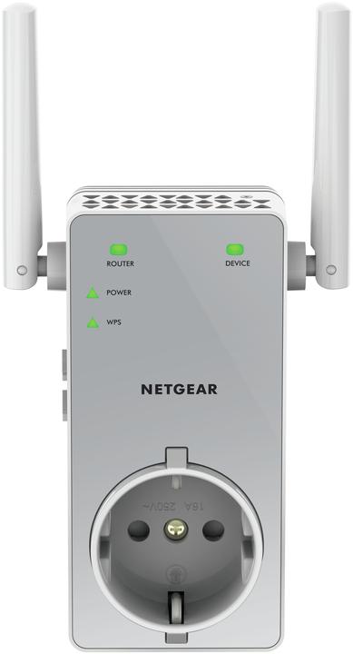 Actual product image Netgear AC750 WLAN Range Extender - with power socket