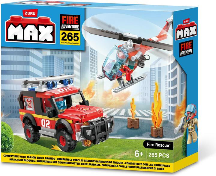 Actual product image Zuru Max City 265-part fire engine