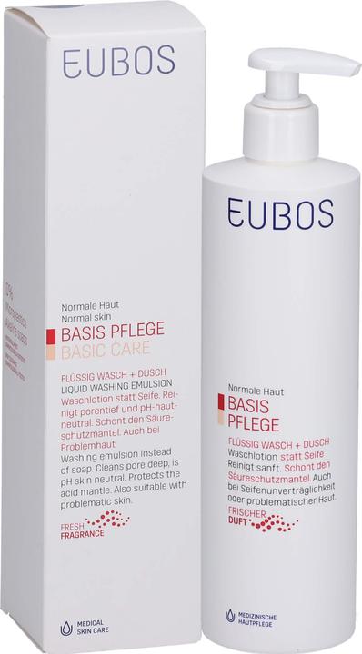 Actual product image Eubos liquid and shower red (400 ml)