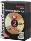 Image du produit Hama 1x10 Boîtier DVD double vide Slim 75% gain de place