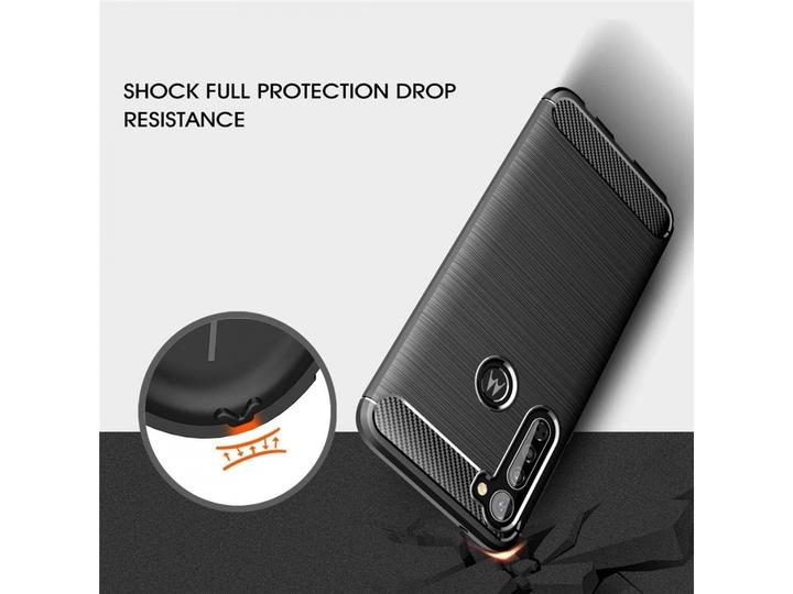 Produktbild Screenguard Motorola One Fusion+ Hülle Carbon Brushed Soft TPU (Motorola One Fusion+)