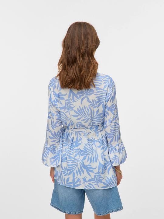 Produktbild Mamalicious Locker geschnitten V-Ausschnitt Ärmelbündchen mit Rüschen Weite Ärmel Top Bluse (S)