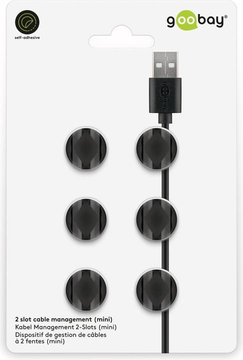 Actual product image Goobay Set of 6 Cable Management 2-Slots