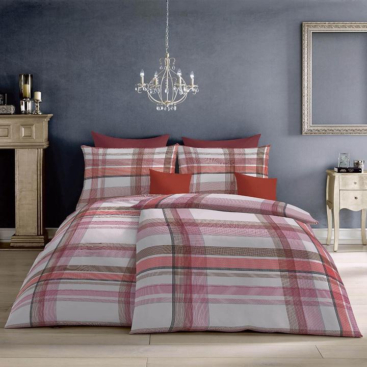 Produktbild Fleuresse Mako-Satin Bettwäsche Milano 114323 rot (Bettwäsche Set, 135x200 cm + 80x80 cm)