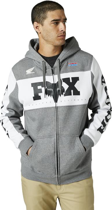 Fox Hoody 22 Honda Zip Grey S (S)