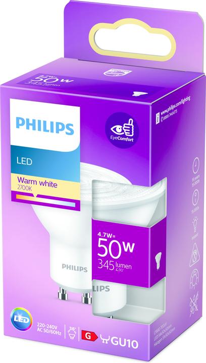 Produktbild Philips Spot (GU10, 4.70 W, 345 lm, 1 x, F)