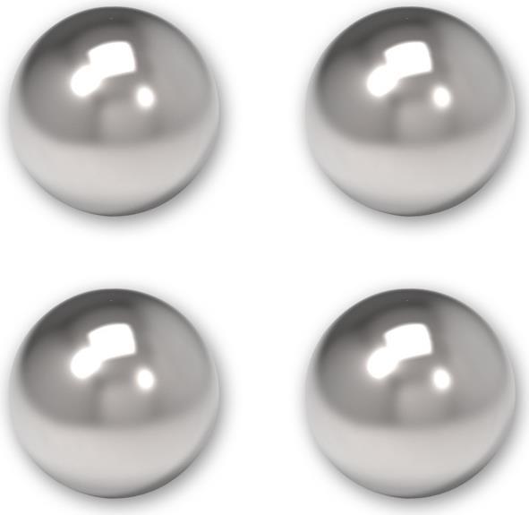 Actual product image Maul Spherical magnet, light silver, Ø 10 mm, pack of 16. (4 x)