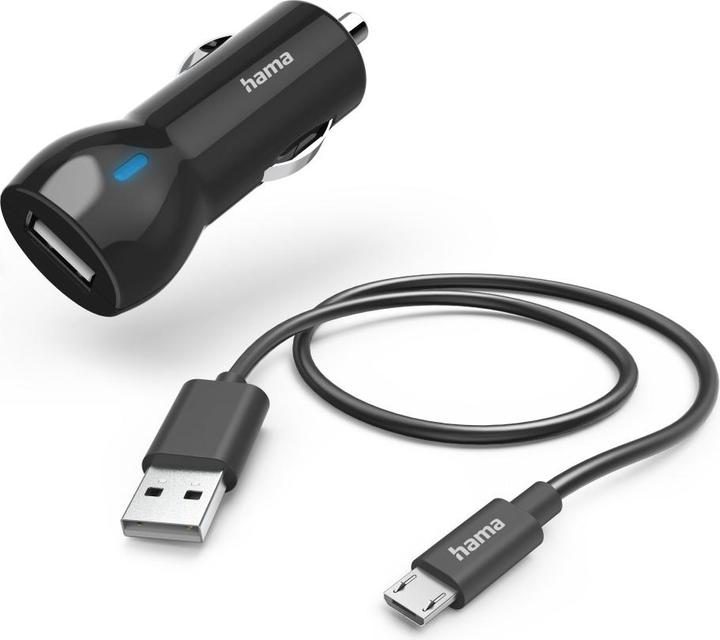 Produktbild Hama Kfz-Ladeset, Micro-USB, 12 Watt, Schwarz