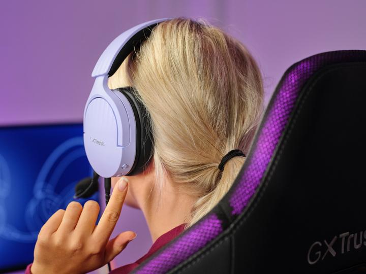 Produktbild Trust Gxt489p Fayzo Headset Purple (Kabelgebunden)