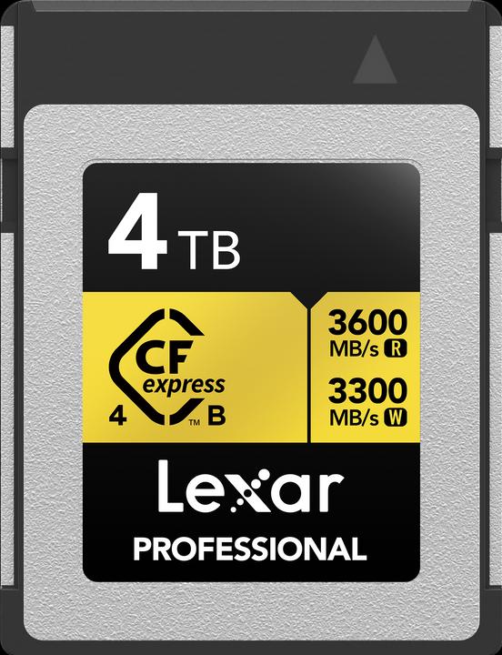 Actual product image Lexar 3600MB/s CFexpress 4.0 B 4TB Gold (4000 GB, CFexpress type B)