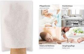 Produktbild Hygostar Einweg-Waschhandschuh, Waschhandschuh aus Vliesstoff ideal für den Kranken- und Pflegeberei
