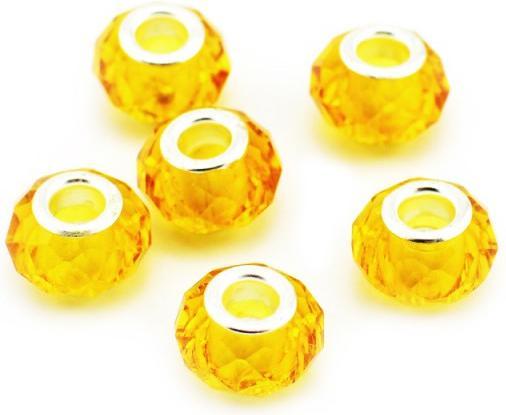 Hermex Bead versilbert 925 - Silbrig caramel (Acrylglas, Silber 925)