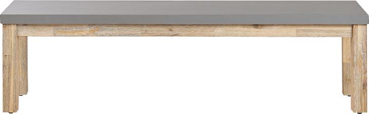 Produktbild Beliani Gartenmöbel Set Beton / Akazienholz grau 8-Sitzer 2 Bänke 2 Hocker OSTUNI (180 cm)