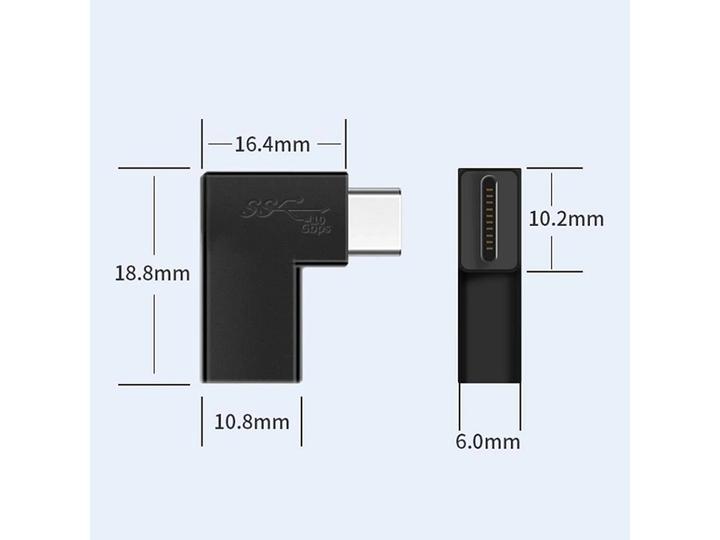 Actual product image PowerGuard USB-C 90 Grad Winkel Adapter (USB-C, 3.60 cm)