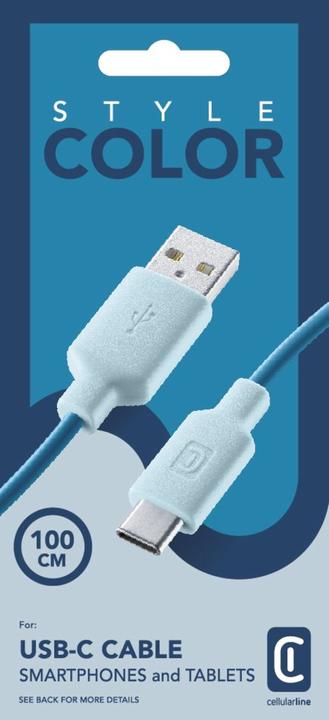 Actual product image Cellularline USB A - USB Type C (1 m, USB 2.0)