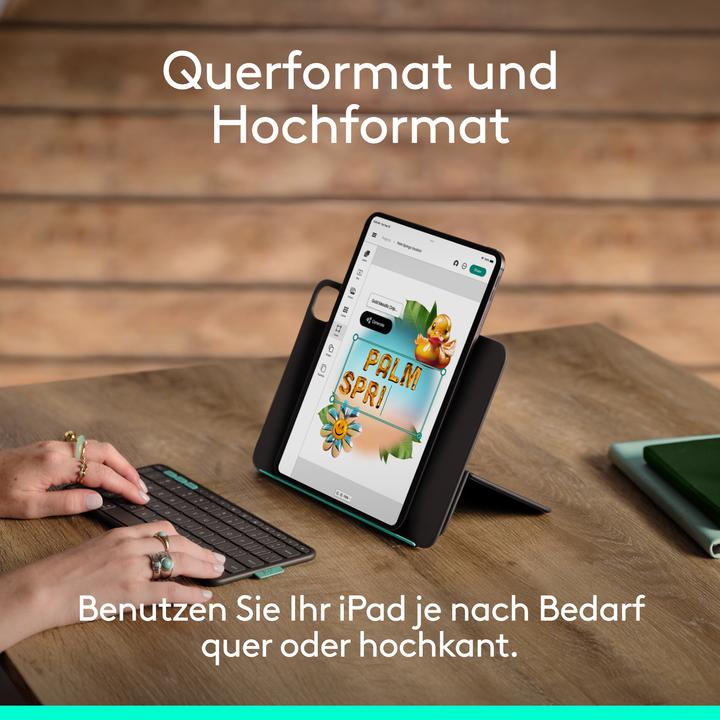 Produktbild Logitech Flip Folio (DE, iPad Air 11 2025, iPad Air 2022 (5. Gen), iPad Pro 11 2024 (M4))