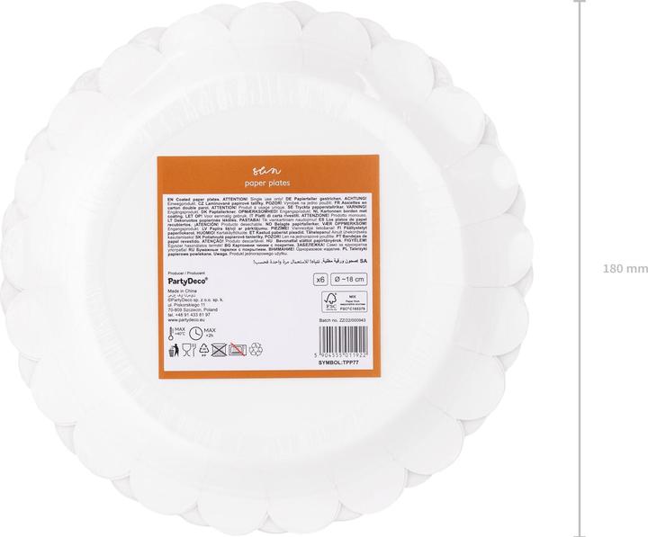 Actual product image Partydeco Assiettes - Soleil (6pcs) (6 x)