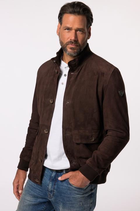 Produktbild JP1880 Lederjacke, Veloursleder, Stehkragen, Knopfleiste (7XL)