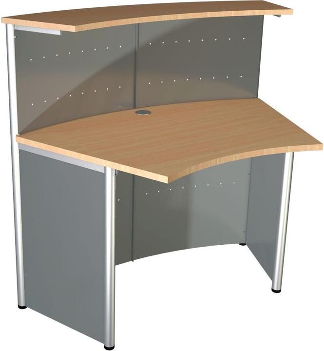Actual product image Kerkmann Genua reception counter beech, silver 118.0 x 70.0 x 115.0 cm