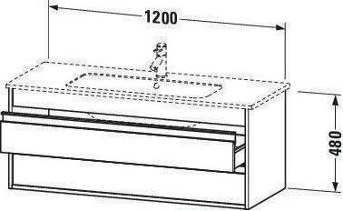 Produktbild Duravit Waschtischunterbau KETHO 480x1200x475mm nussbaum dunkel (120 x 48 x 47.5 cm)