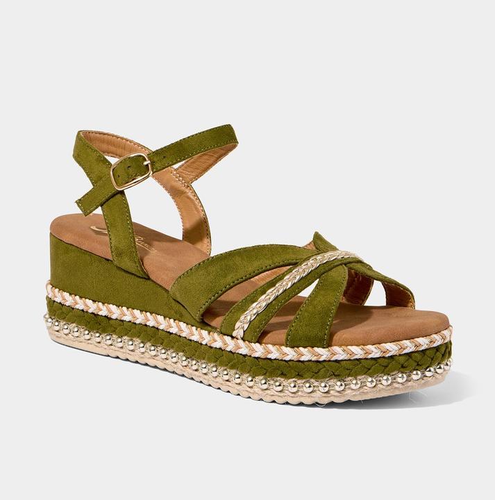 Actual product image Joe Browns Braided Detail Studded Platform Sandals (42)