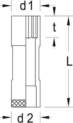 Produktbild Gedore D 30 L 13 Steckschlüsseleinsatz 3/8" lang UD-Profil 13 mm (13 mm)
