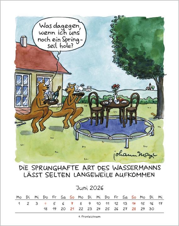 Produktbild Wassermann 2026 (19 x 24 cm, Deutsch)