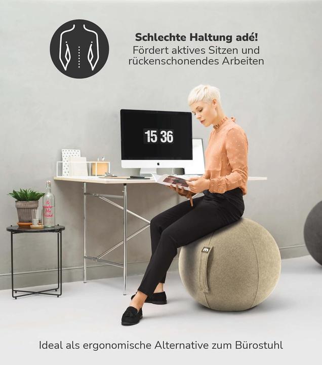 Actual product image Mokebo Ergonomischer Sitzball für Büro und Gymnastik (65 cm)