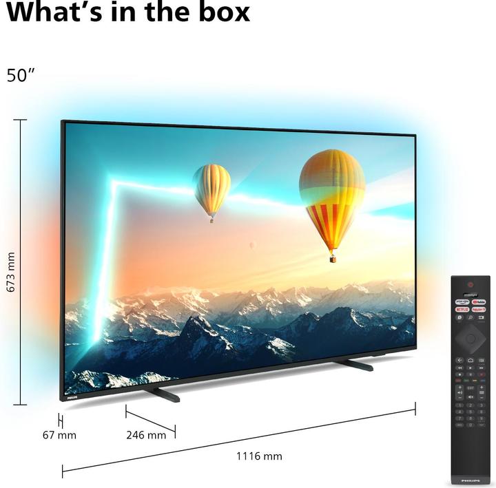 Immagine prodotto Philips 50PUS8007 (50", PUS8007, LED, 4K, 2022)
