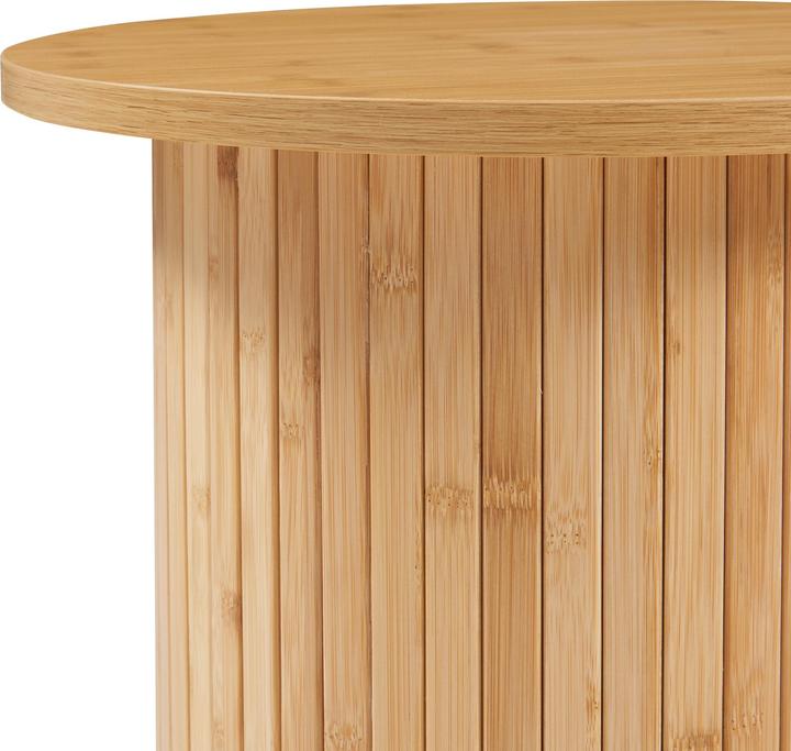 Produktbild En.Casa Beistelltisch Ledepid 40xØ40 cm mit überstehender Tischplatte Natur