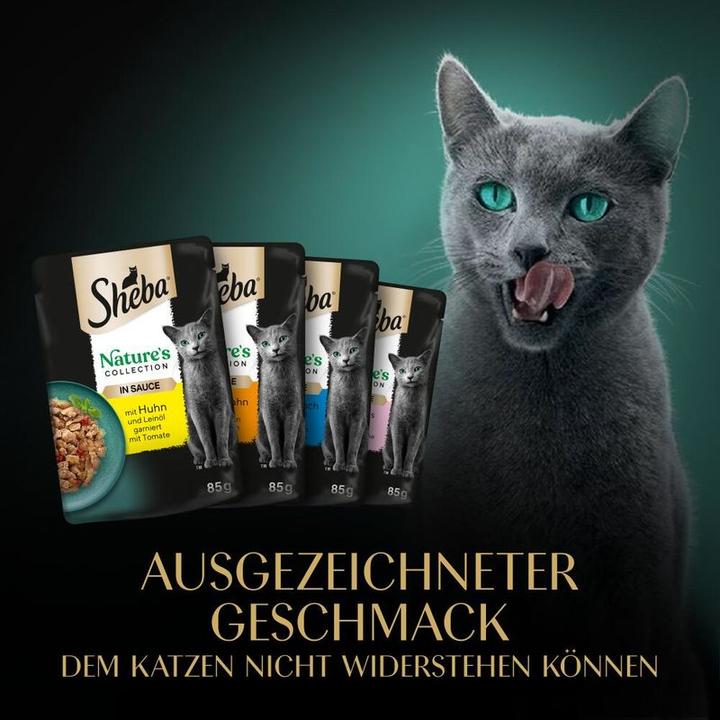 Produktbild Sheba NATURE'S COLLECTION Portionsbeutel Multipack Feine Vielfalt in Sauce MSC (Adult, 4 Stk., 340 g)