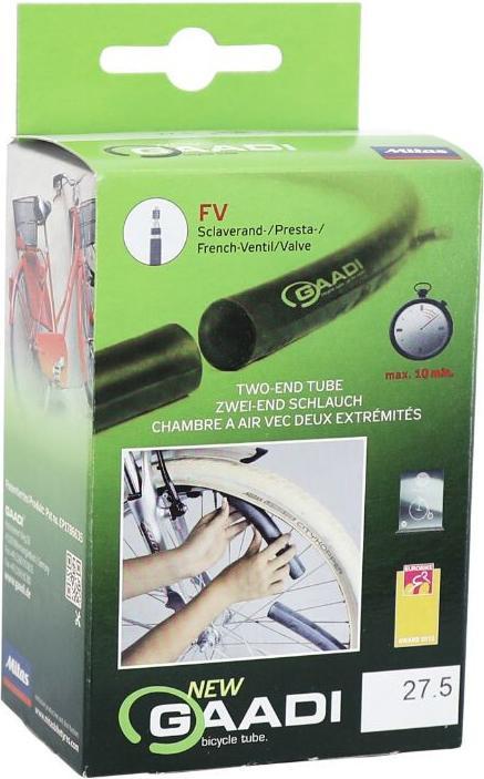 Actual product image Gaadi Presta valve inner tube (Presta (SV), 27.5", 40 mm)