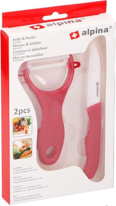 Produktbild alpina Set Schäler + Gemüseschneider (Rot)