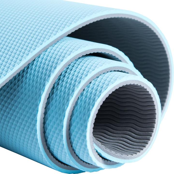 Image du produit Pure2improve Tapis de yoga, bleu et gris, 173x58x0,6cm (6 mm)