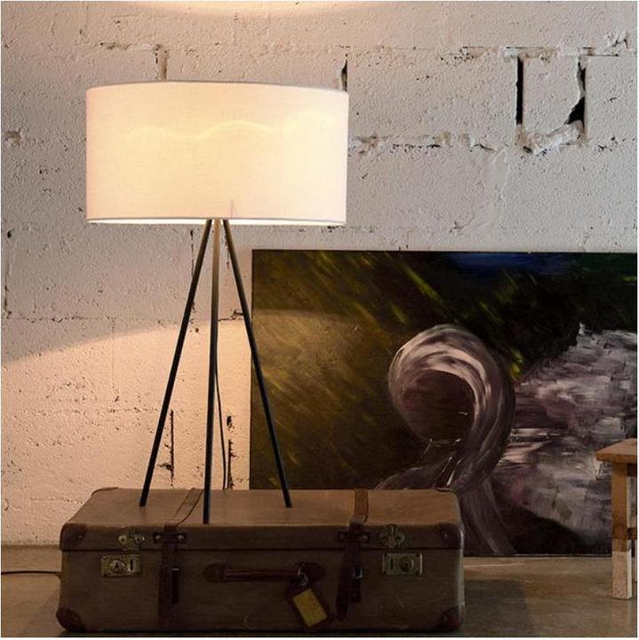 Produktbild Gie El LGH0511 - Minimalistische Tischlampe TRINITY III, weiss (E27)