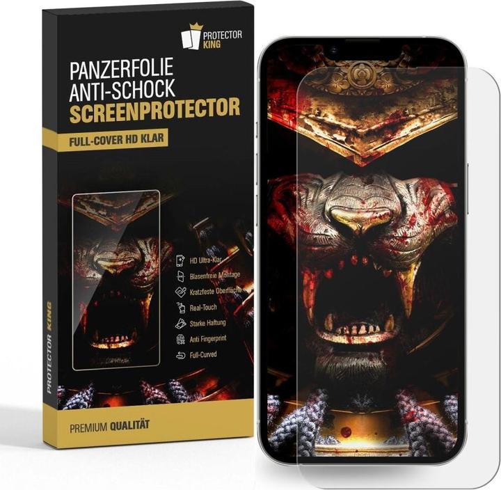Actual product image Protectorking 4x 9H Panzerglas flexibel HD Klar (4 Piece, Apple iPhone 15 Plus)
