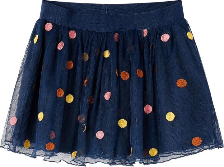 VidaXL Kinder-Tüllrock mit Punktmuster Marineblau 116,Material (116)