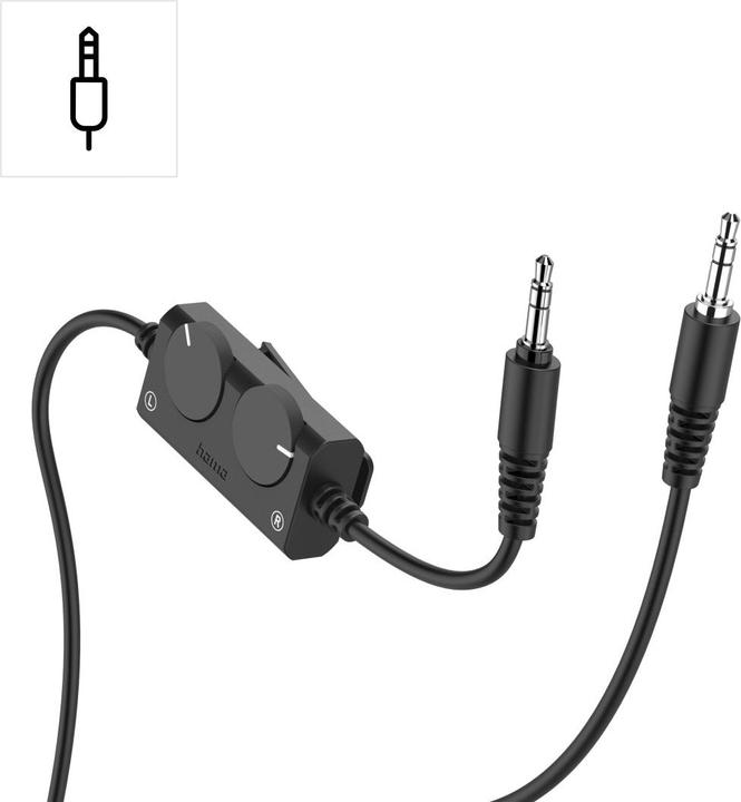 Produktbild Hama Fernseh-Kopfhörer, Over-Ear, langes Kabel (6m), getr. Lautstärkeregelung, S (ANC, Kabelgebunden)