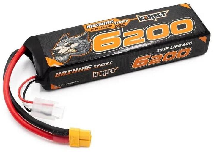 Konect RC-Akku LiPo 6200 mAh 11.1 V 60C Bashing (11.10 V, 6200 mAh)