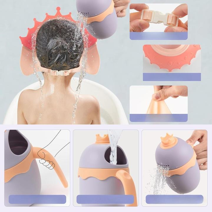 Image du produit Milkii bonnet de douche enfant avec gobelet lave-cheveux