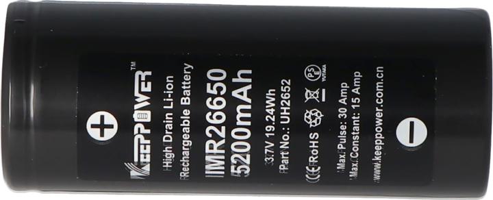 Produktbild Keeppower Akku IMR26650 - 15A (1 Stk., 26650, 5200 mAh)