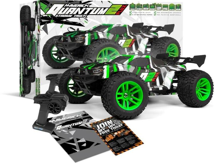 Produktbild Maverick Quantum2 XT Flux 1:10 Stadium Truck - Grün (Mit Radio, Batterie nicht enthalten) (RTR Ready-to-Run)