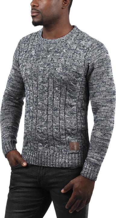 Image du produit Solid Philemon Pull En Grosse Maille Pull-Over Tricot Pour Homme Avec Encolure Rond 100% Coton (XL)