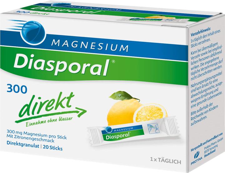 Actual product image magnesium diasporal Diasporal 300 direct Magnesium Granules Sticks, 20 pcs. Bag (20 Piece, Beutel)