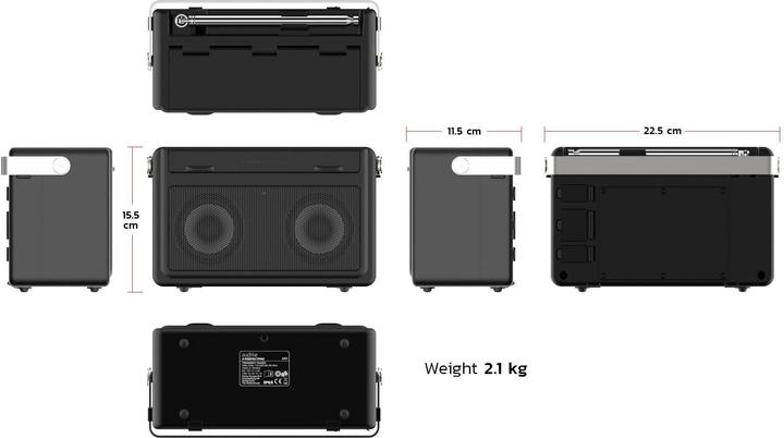 Actual product image PerfectPro Audisse (Web radio, DAB+, VHF, Bluetooth, Wi-Fi)