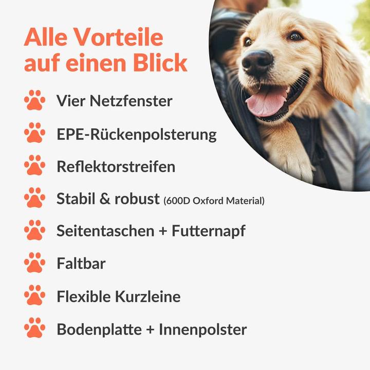 Immagine prodotto Cadoca Zaino per animali domestici (Cane, Gatto, Chiudibile a chiave)