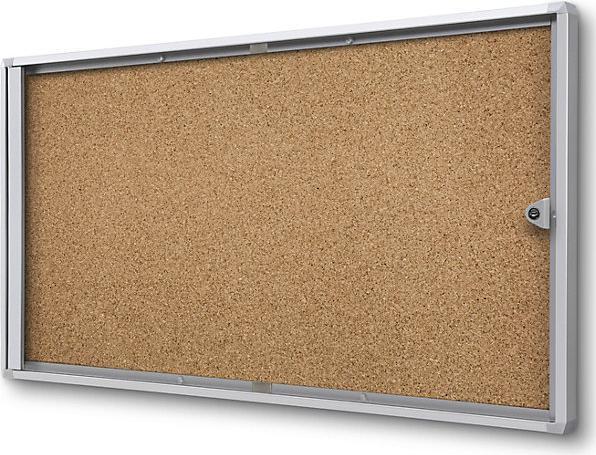 Produktbild eurokraft basic Info-Schaukasten für innen (Magnettafel, Pinnwand, 71.5 x 35 cm)