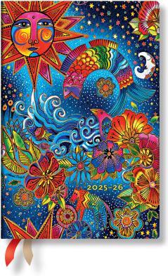 Actual product image Paperblanks PAPERBLAN Agenda Magie Mini 25/26 FD0660-3 1W/2S 13M DE HOR SC 9.5x14cm (9.5 x 14 cm, German)