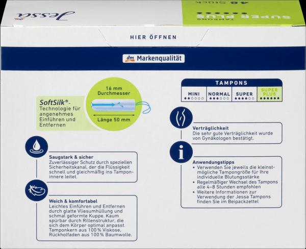 Actual product image dm Jessa Tampons Super Plus (48 x)